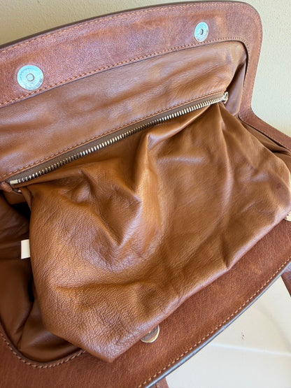 Prada bruciato washed leather