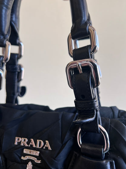 Prada Tessuto Crispy Satchel in Nylon trapuntato