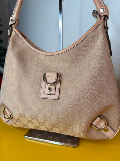 Gucci Abbey Hobo Gold/Pink