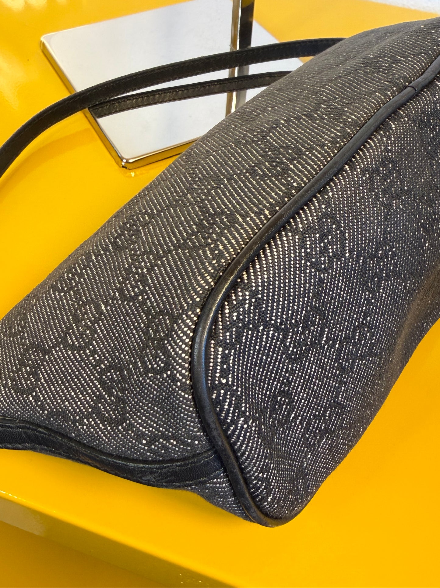 Gucci boat bag grey denim