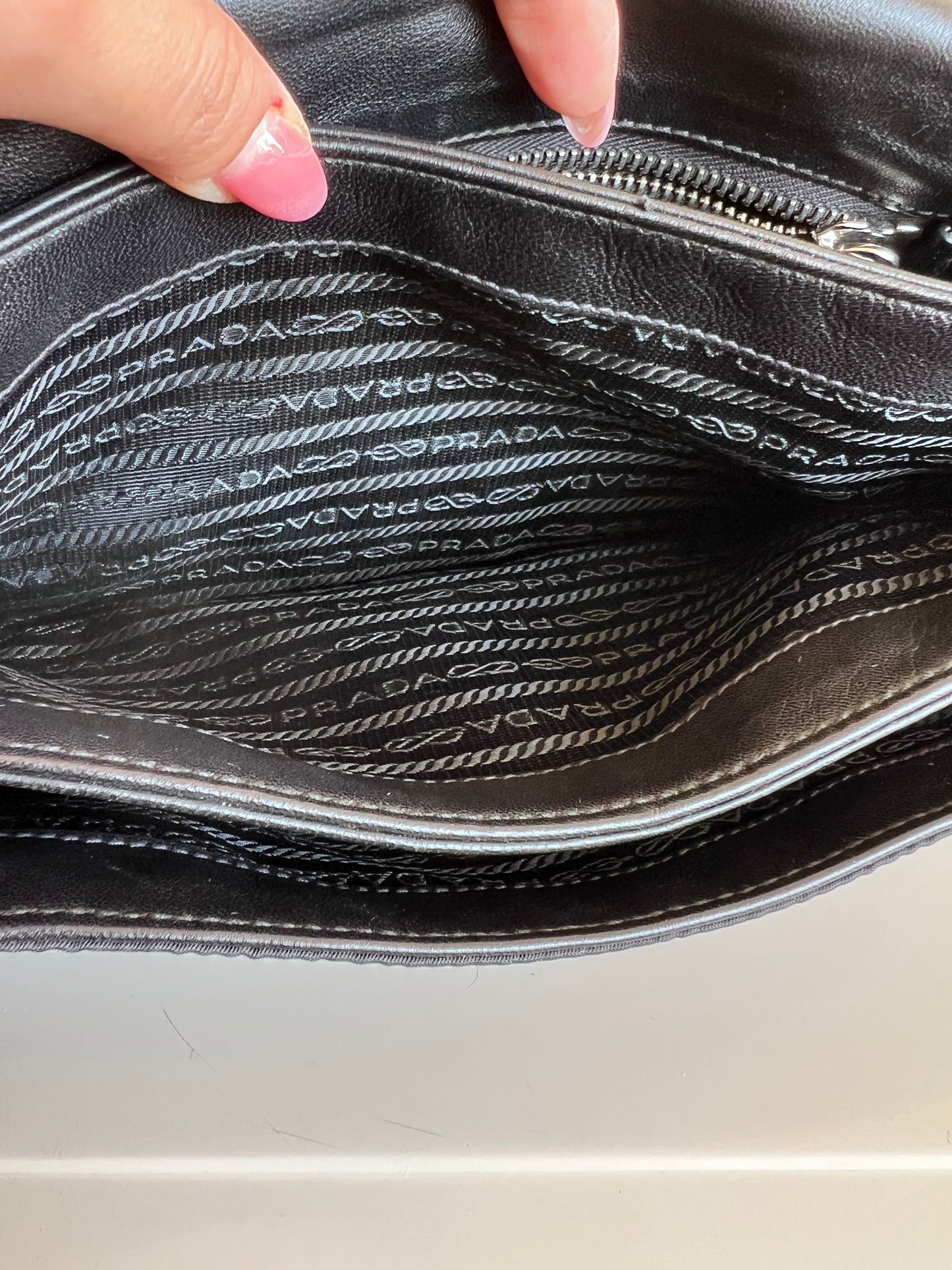 Borsa Prada tessuto volant