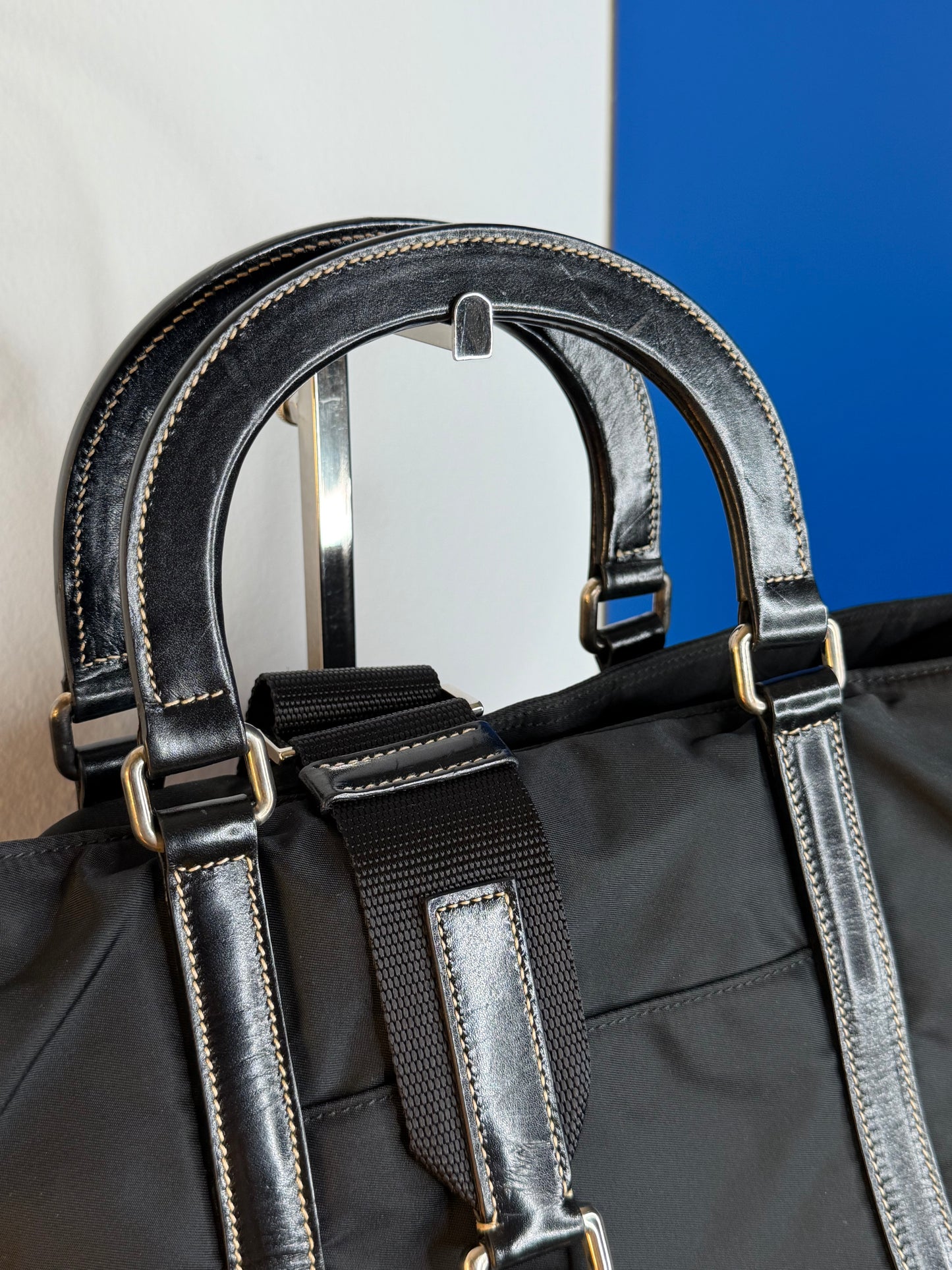 Prada tracolla tessuto/pelle
