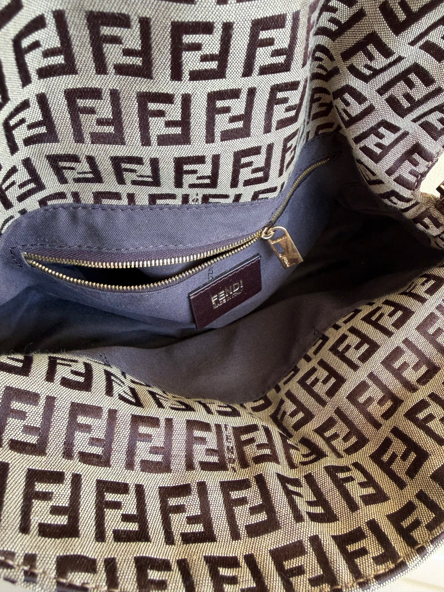Fendi baguette double flap zucchino