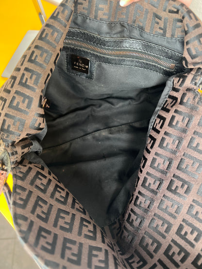 Fendi Baguette Marrone Double Flap