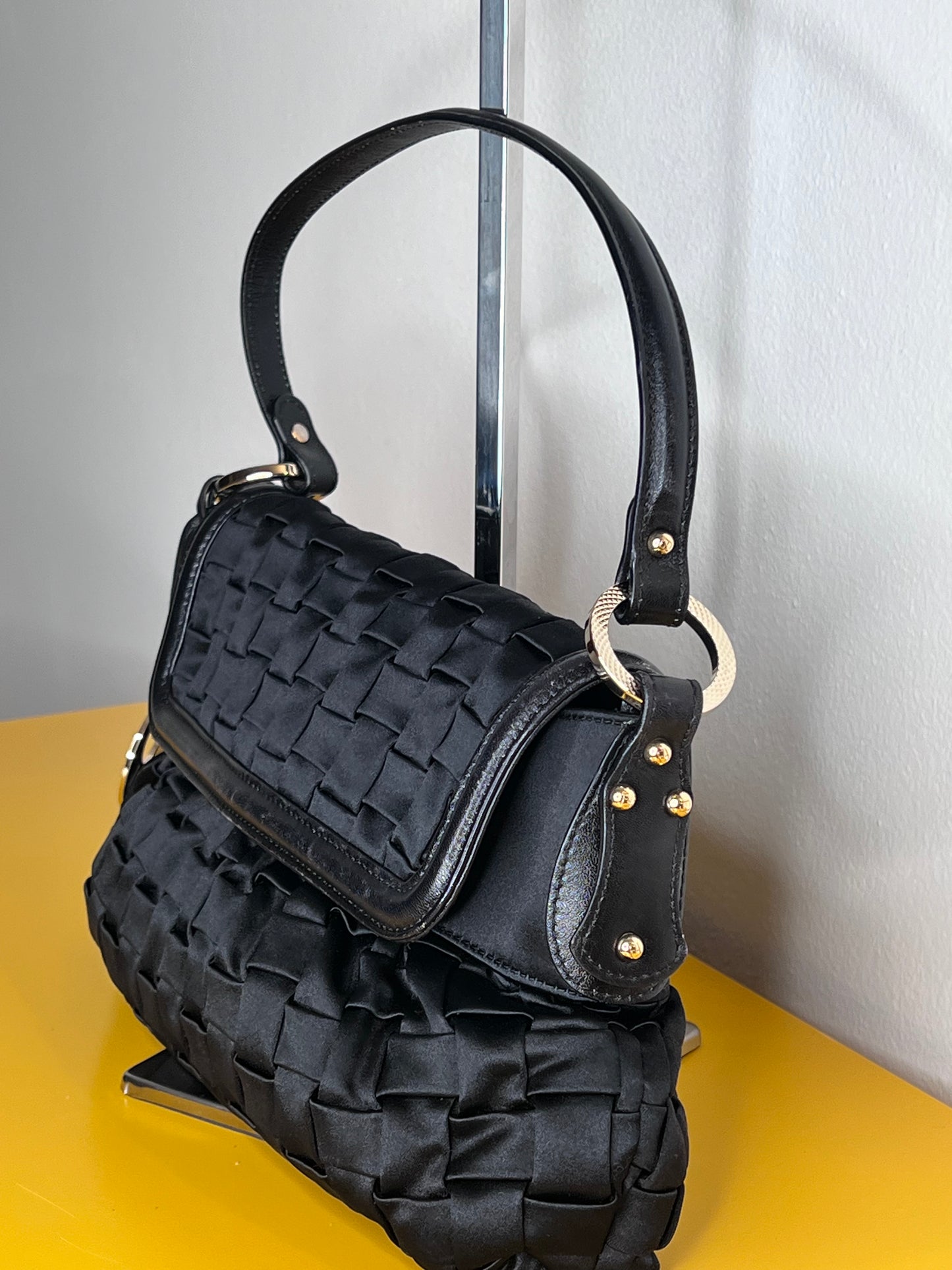 Fendi Chef raso/pelle nera