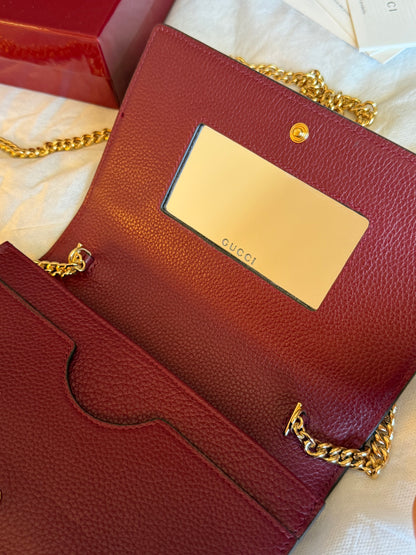 Gucci GG Marmont wallet on chain