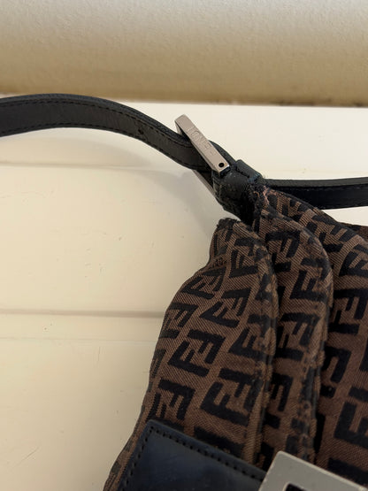 Fendi Double flap dark brown