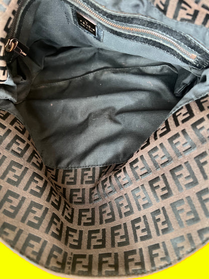 Fendi Baguette Marrone Double Flap