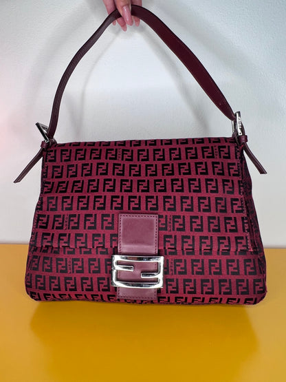 Fendi Mamma Baguette Bordeaux
