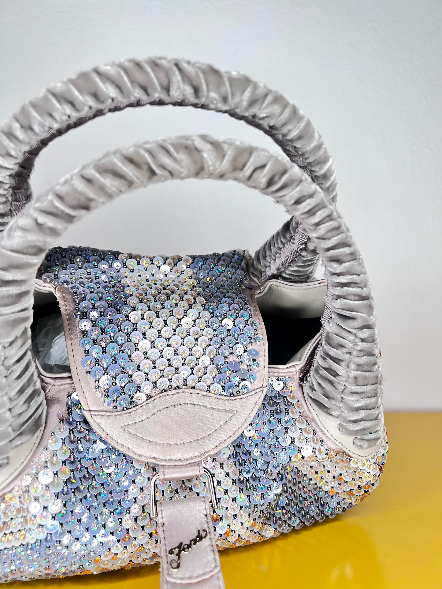Fendi Spy Bag in raso con paillettes