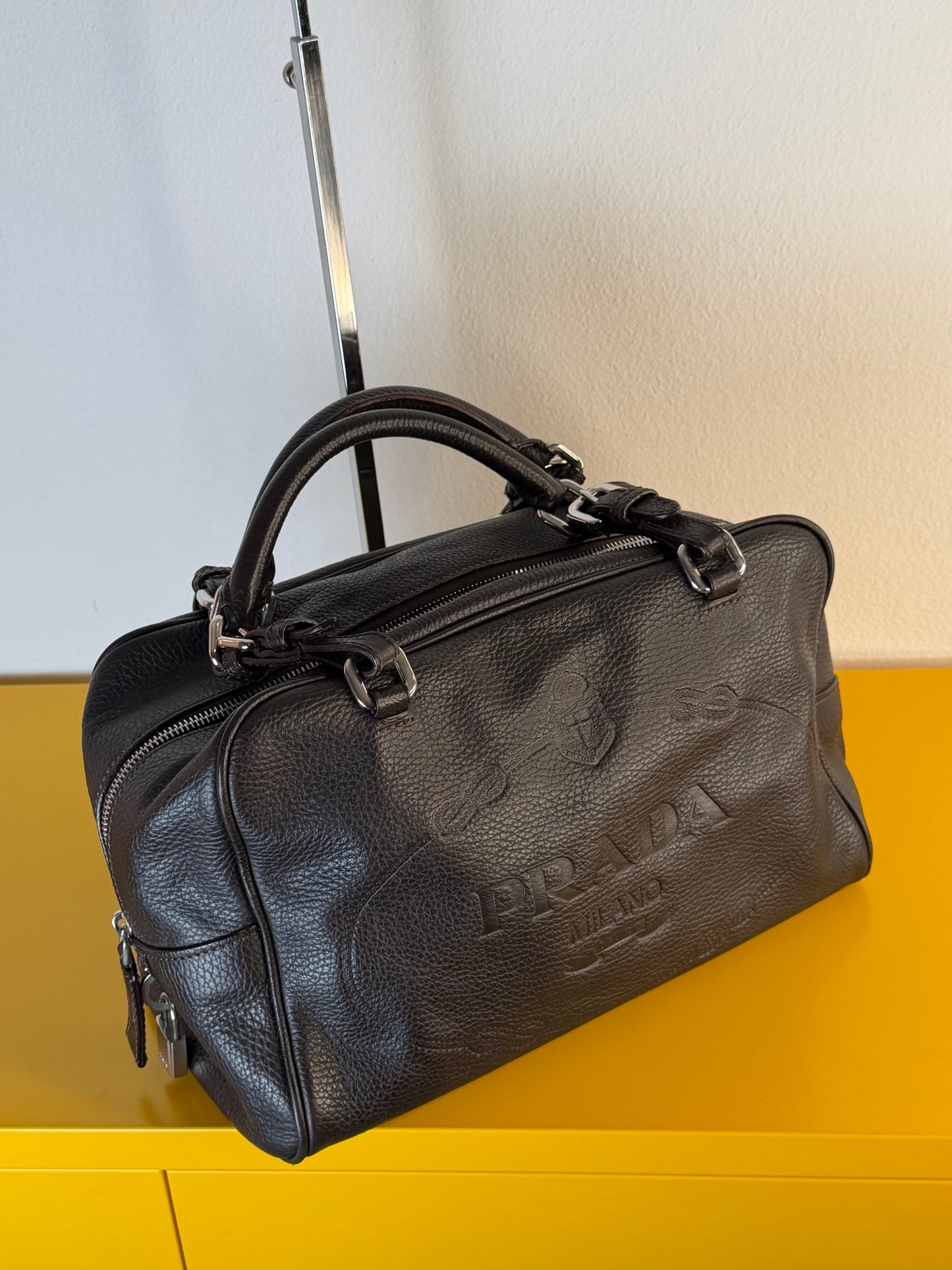 Prada Bauletto logo jaquard