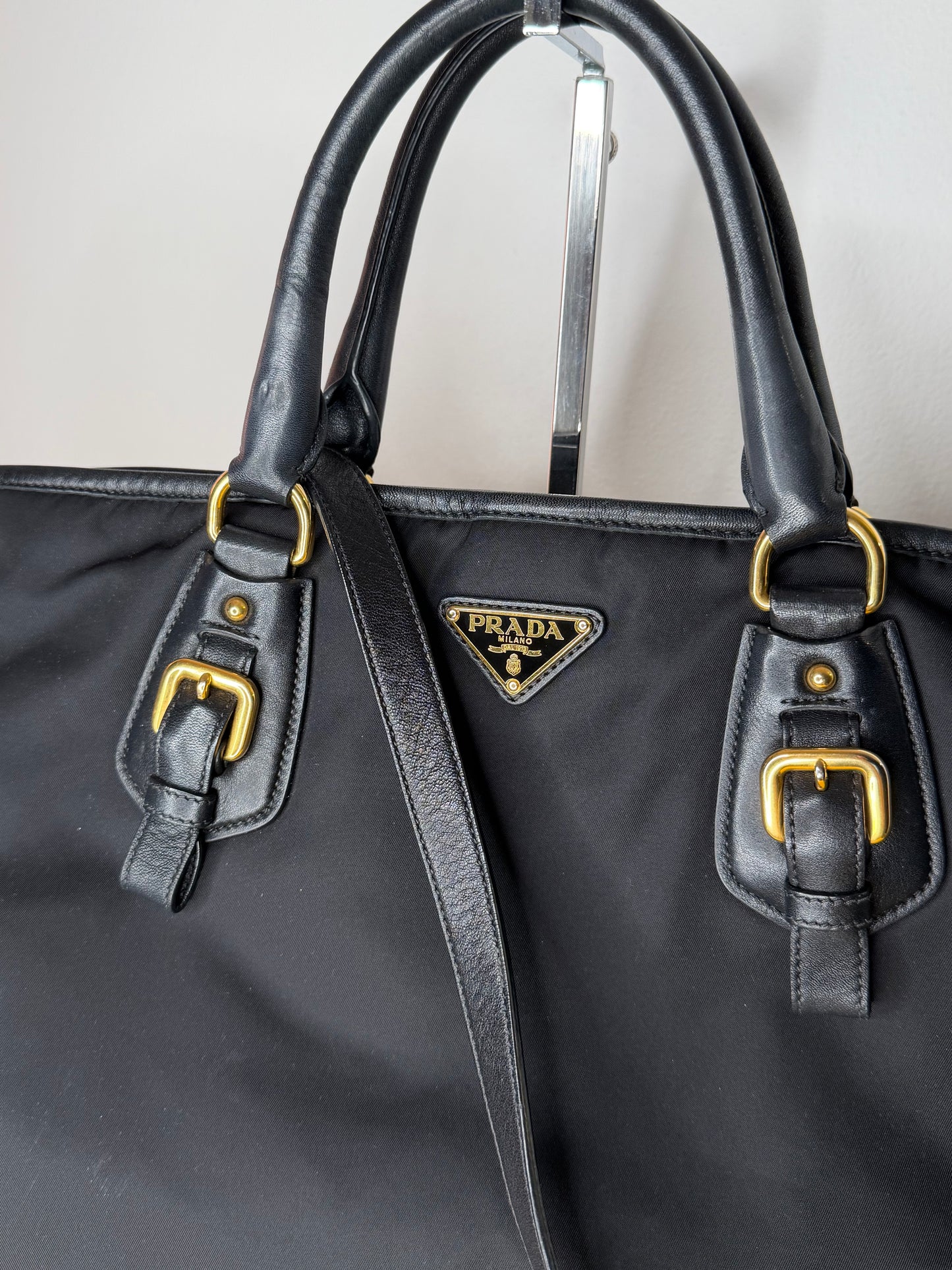 Prada tote nylon/pelle