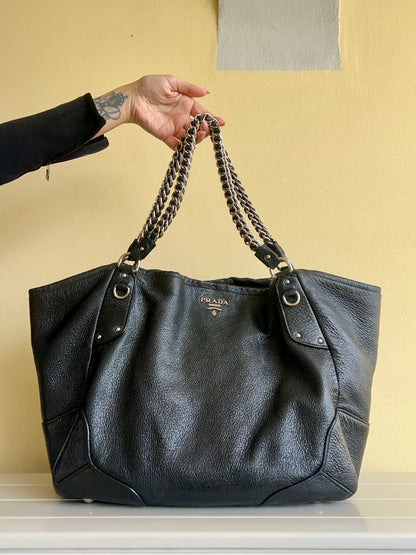 Prada leather chain