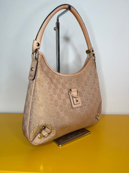 Gucci Abbey Hobo Gold/Pink