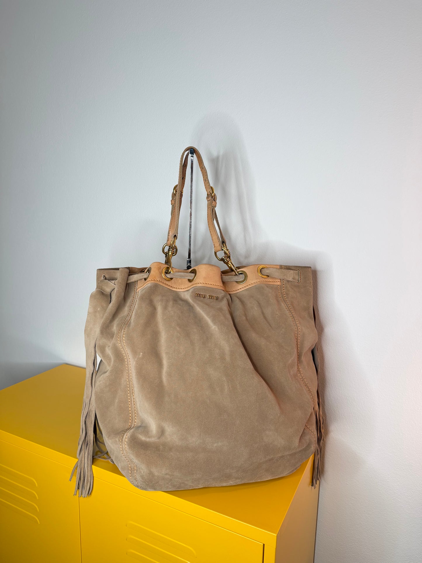 Miu Miu tote suede