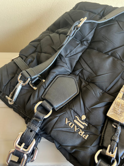 Prada Tessuto Crispy Satchel in Nylon trapuntato