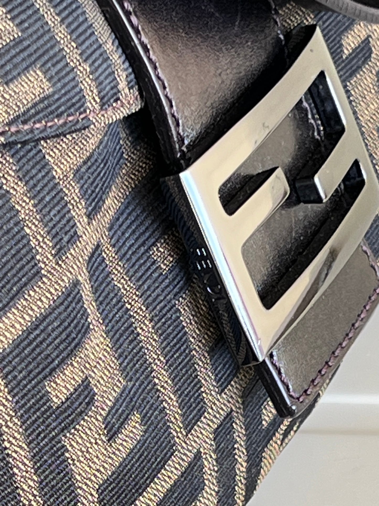 Fendi baguette Double Flap Zucca