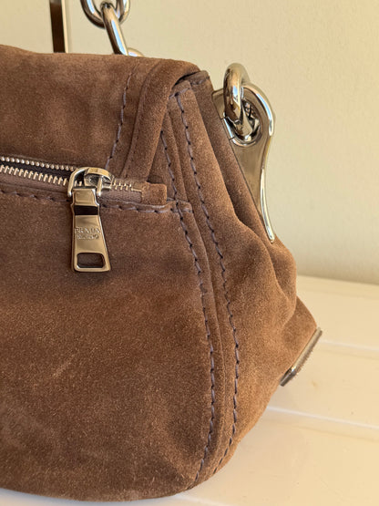 Prada Suede shoulder bag