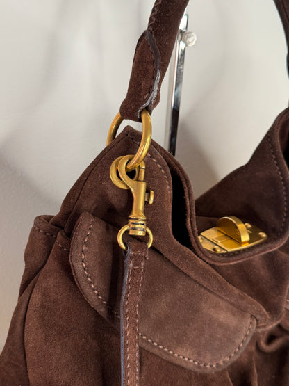 Miu Miu hobo suede