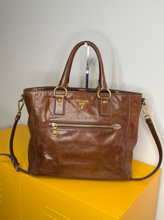 Prada tote nocciola