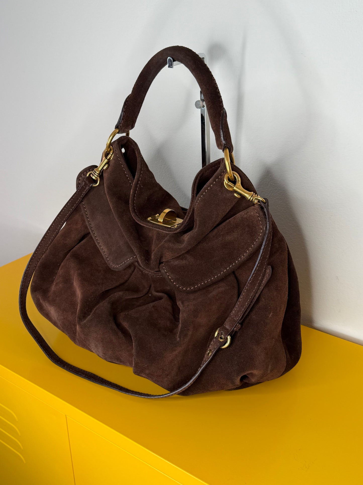 Miu Miu hobo suede