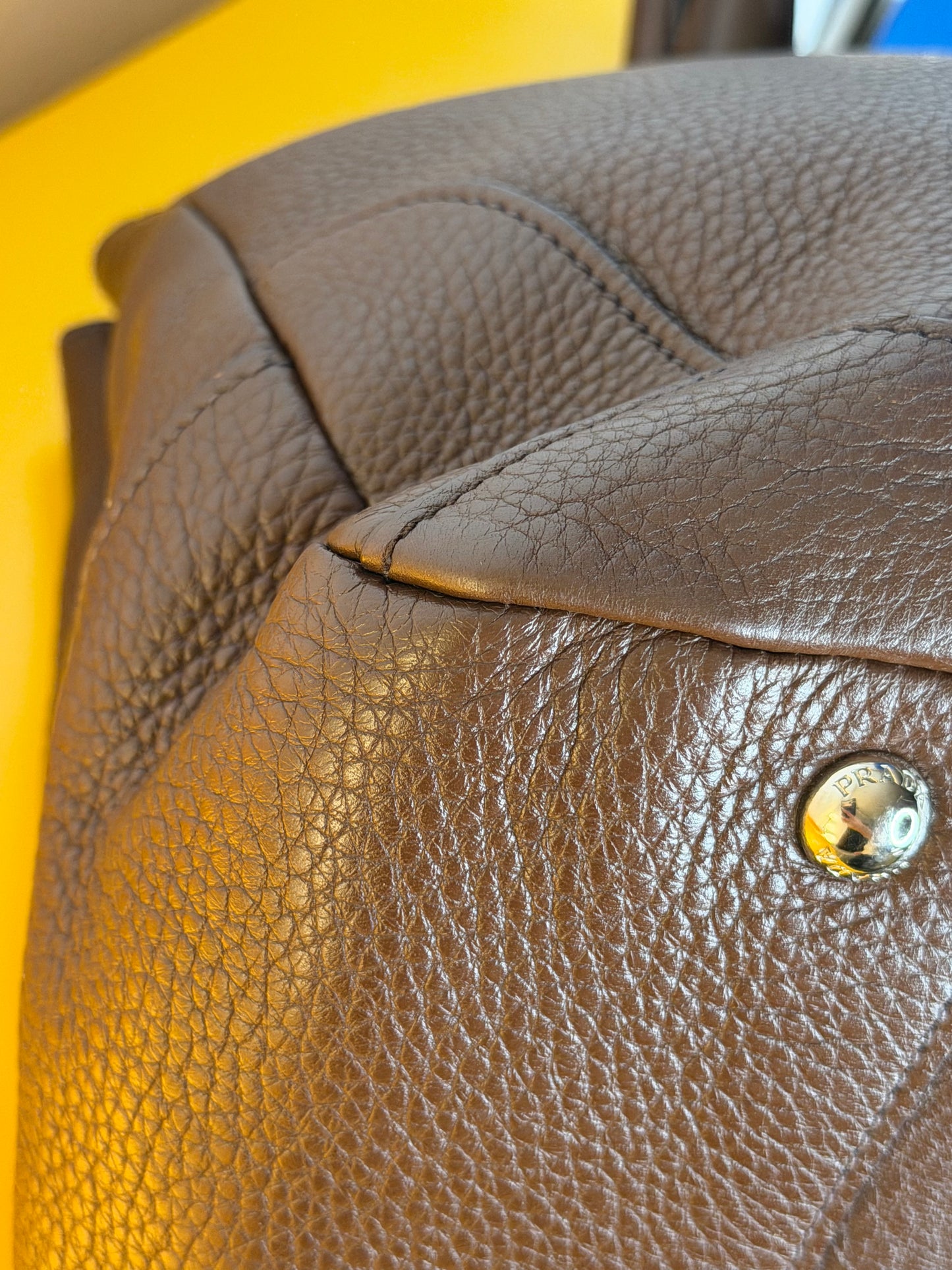 Prada tote chocolate