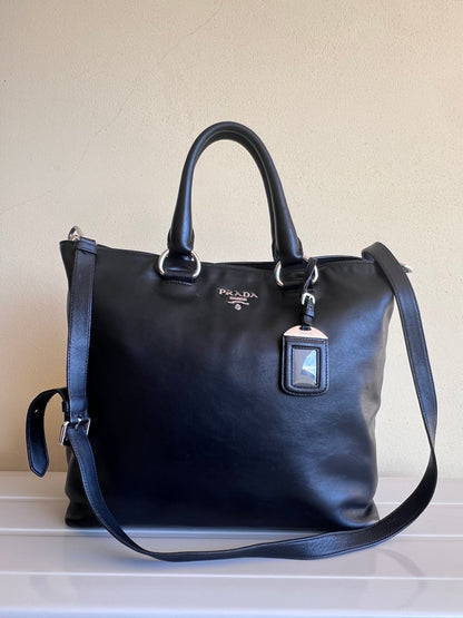 Prada tote nera con tracolla