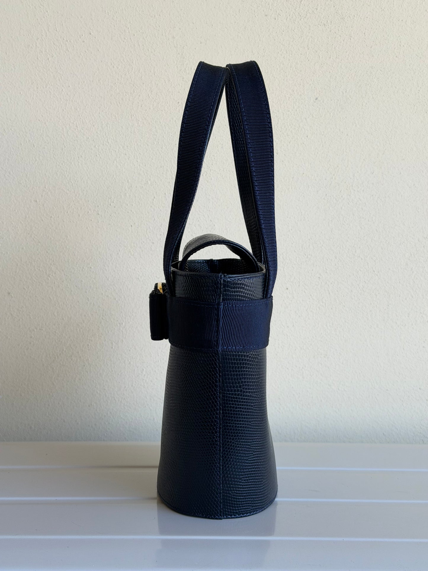 Salvatore Ferragamo Secchiello Bow blu