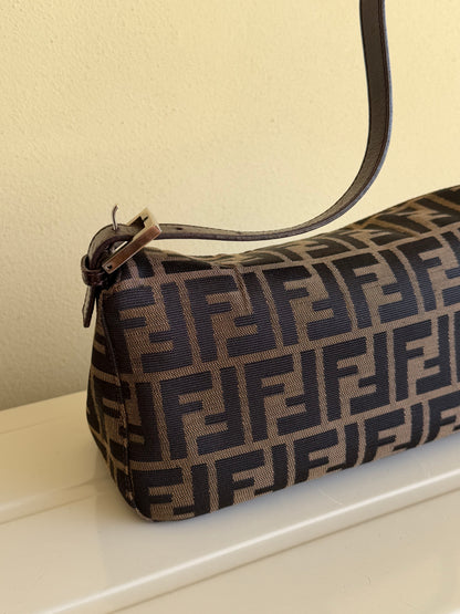 Fendi baguette double flap zucca