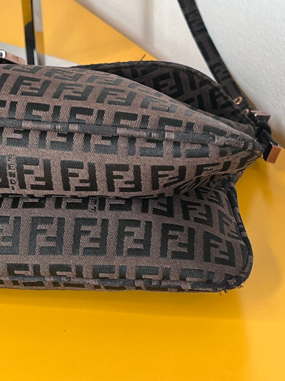 Fendi Baguette Marrone Double Flap