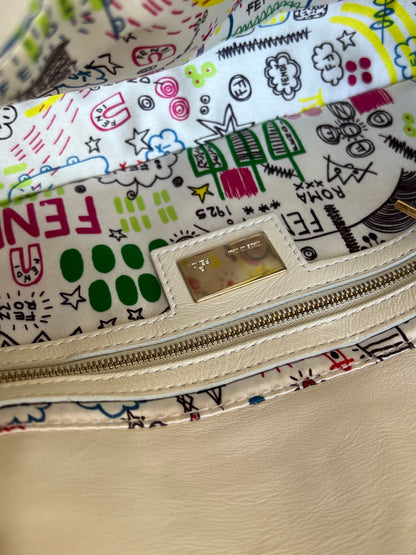 Fendi Baguette Nappa Bianca