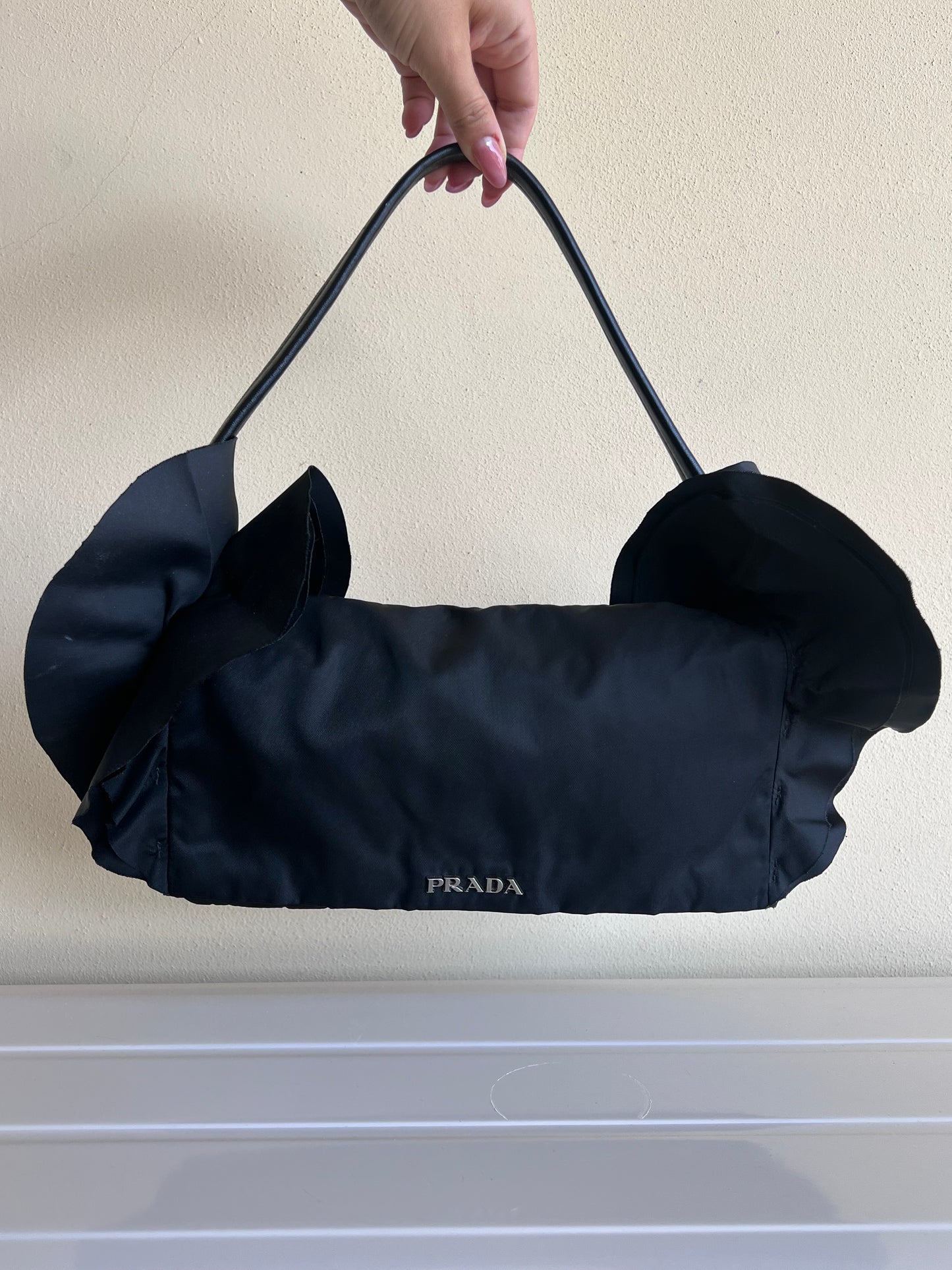Borsa Prada tessuto volant