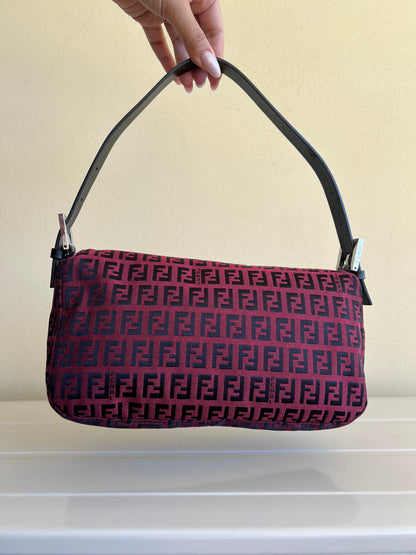 Fendi baguette Double Flap rossa/nera