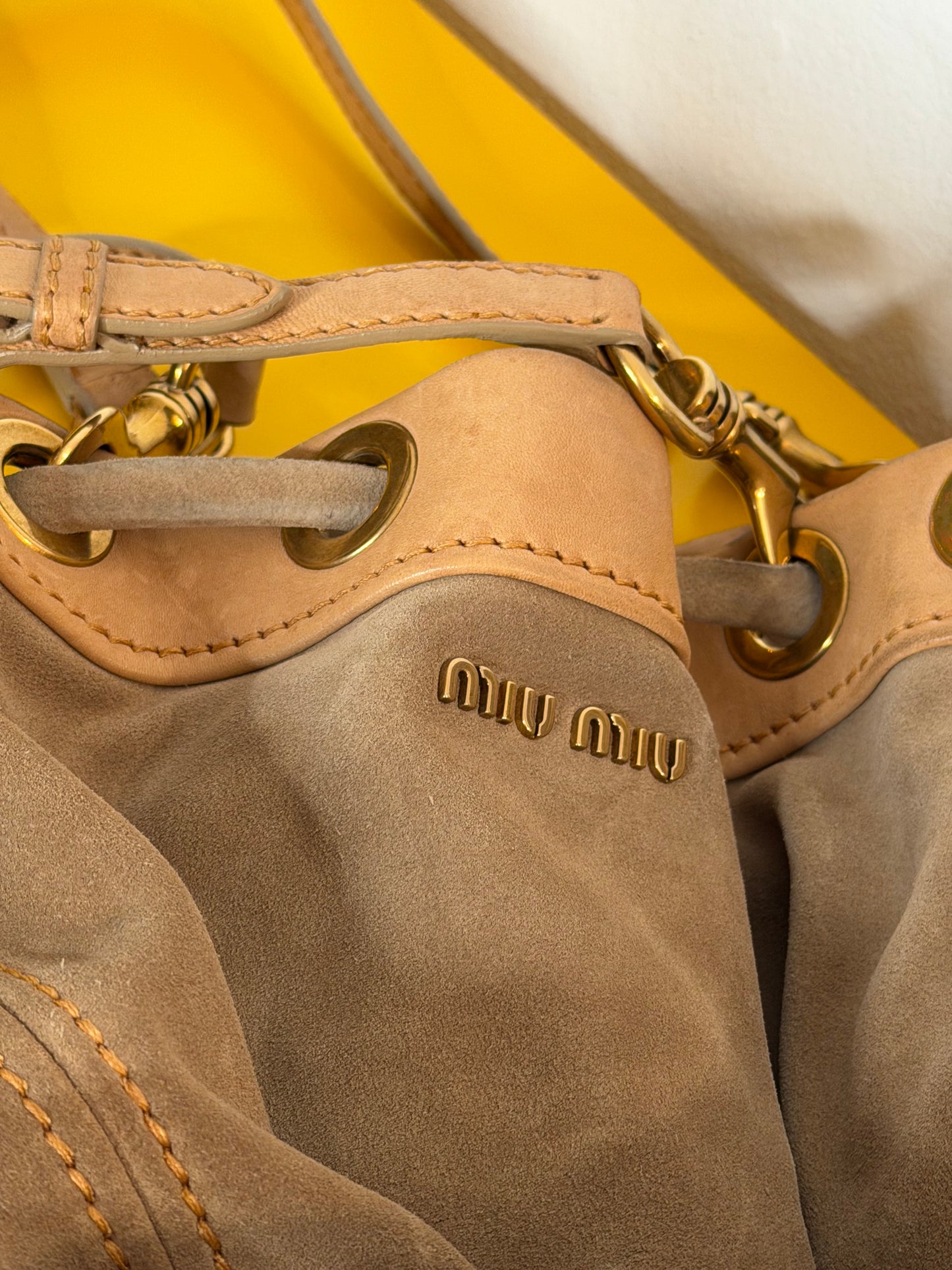 Miu Miu tote suede