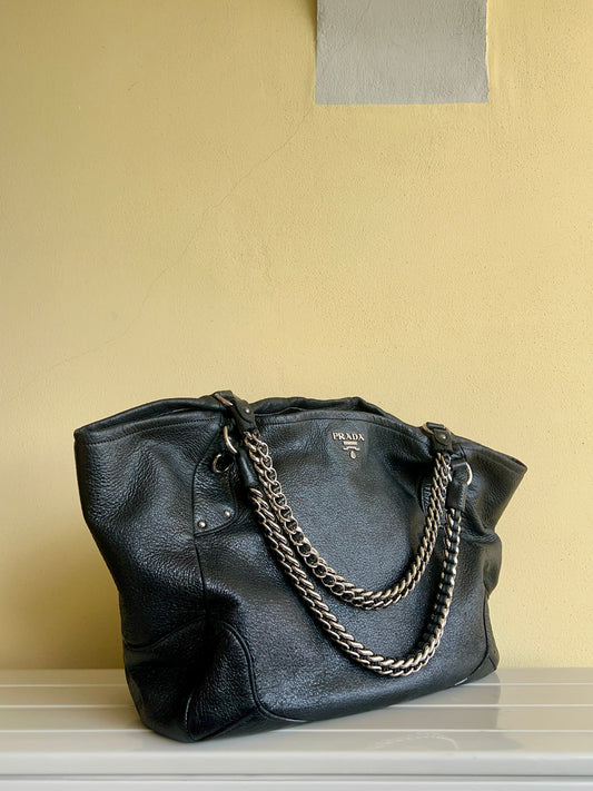 Prada leather chain