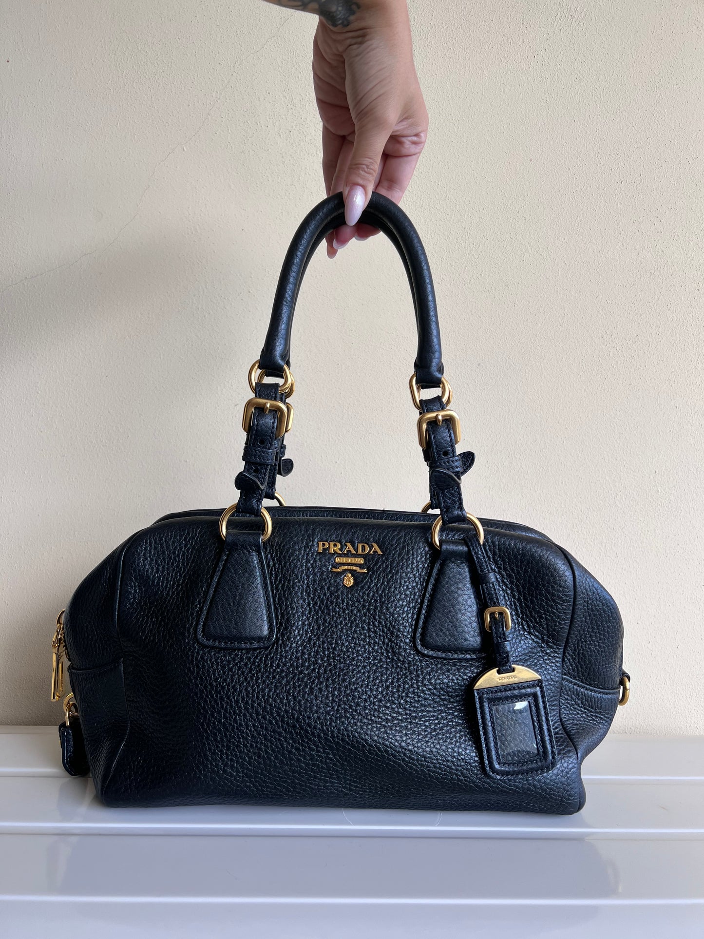 Prada Bowling bag gold hardware
