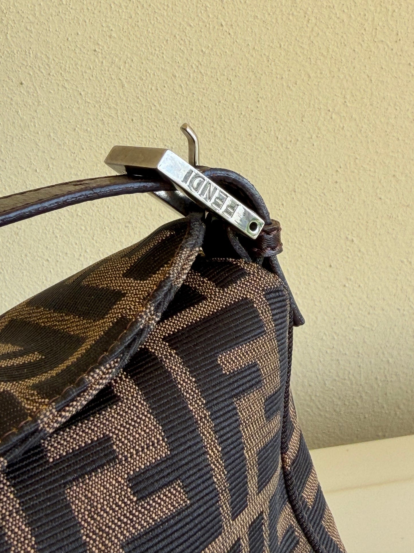Fendi baguette double flap zucca