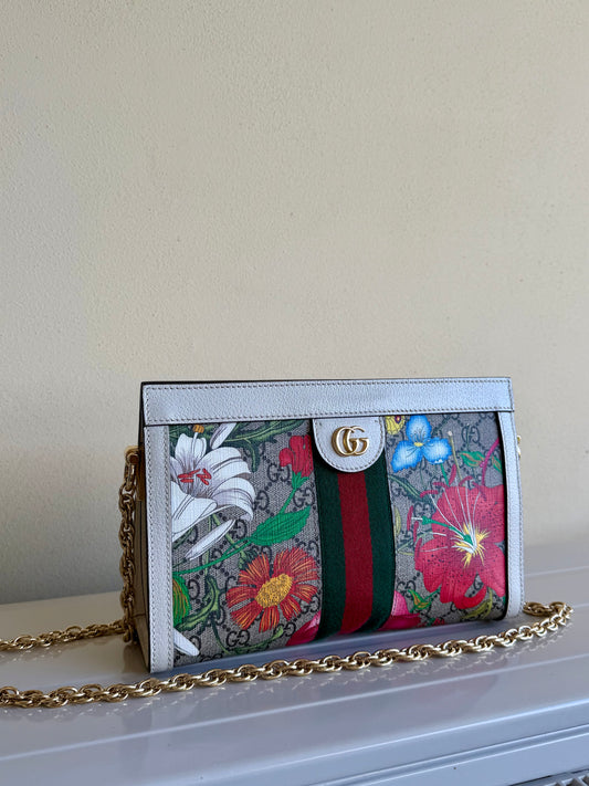 Gucci tracolla Ophidia GG flora