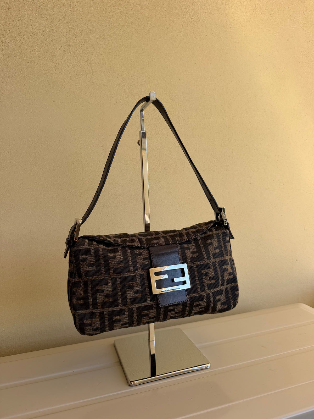 Fendi Baguette Double Flap Zucca