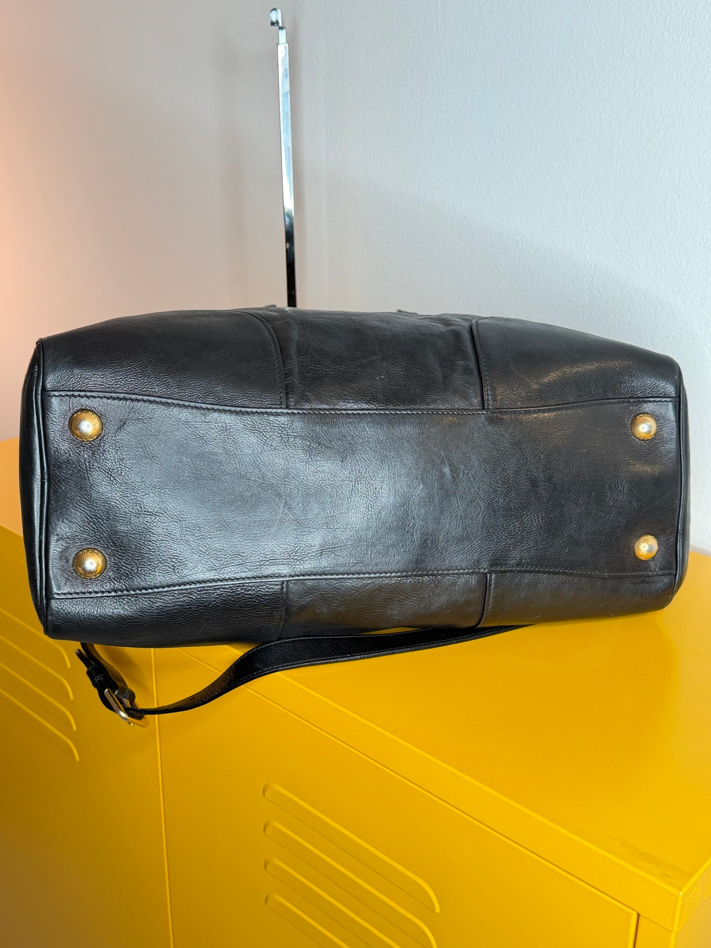 Prada tote gold handles