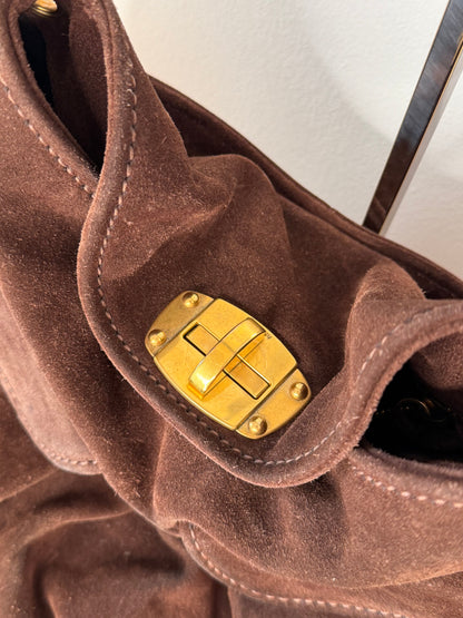 Miu Miu hobo suede