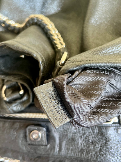 Prada leather chain