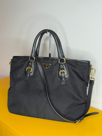 Prada tote nylon/pelle