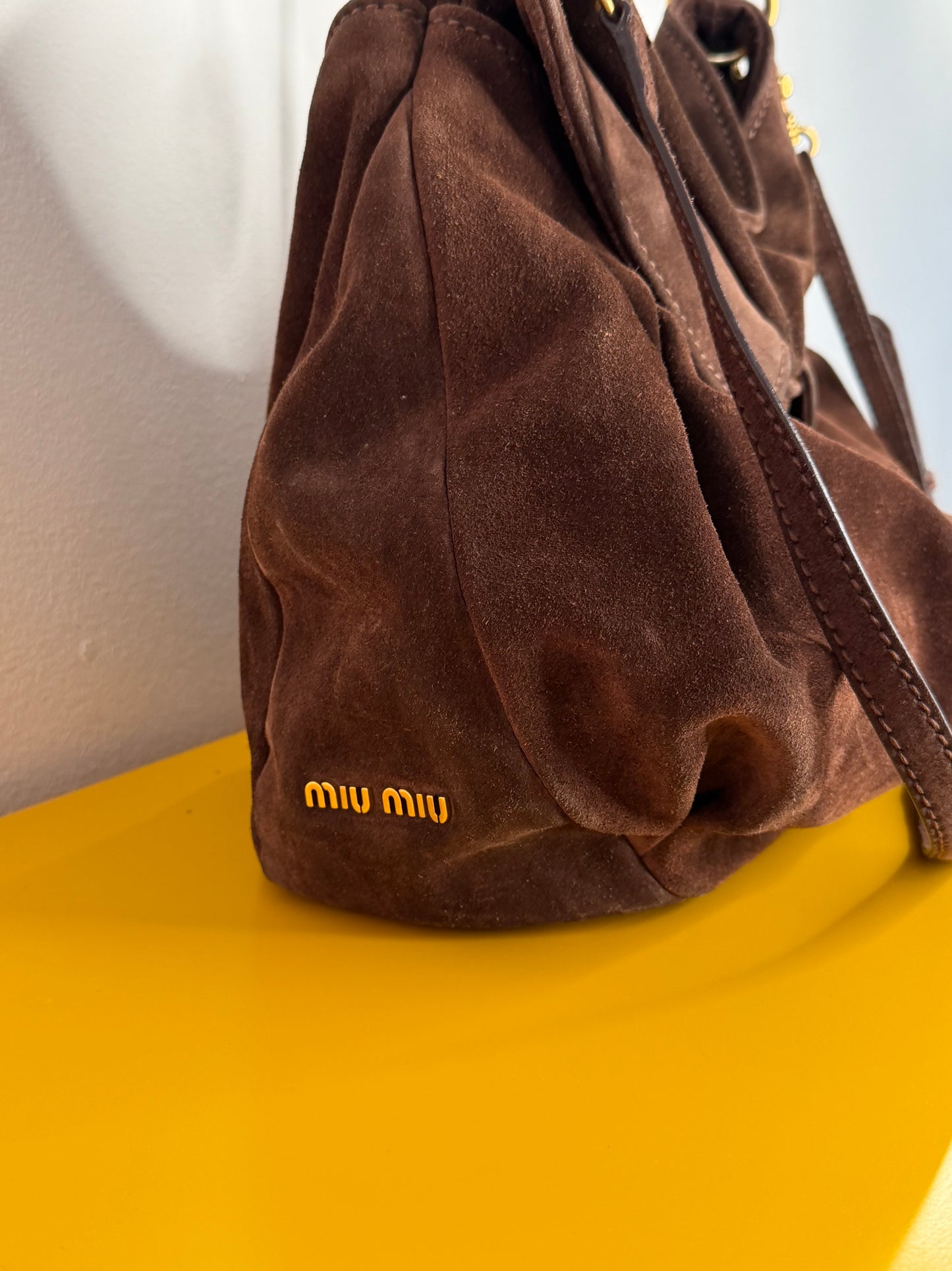 Miu Miu hobo suede