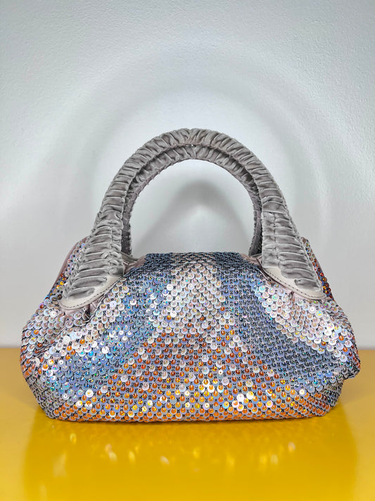 Fendi Spy Bag in raso con paillettes