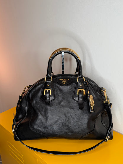 Prada tote gold handles