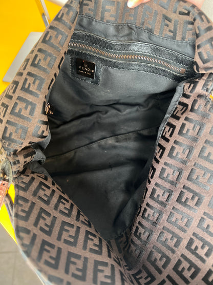 Fendi Baguette Marrone Double Flap