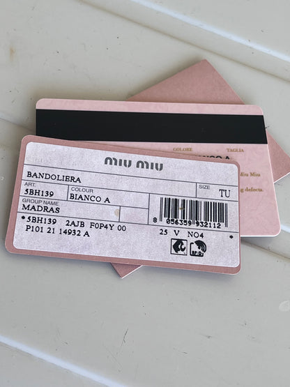 Miu Miu camera bag madras