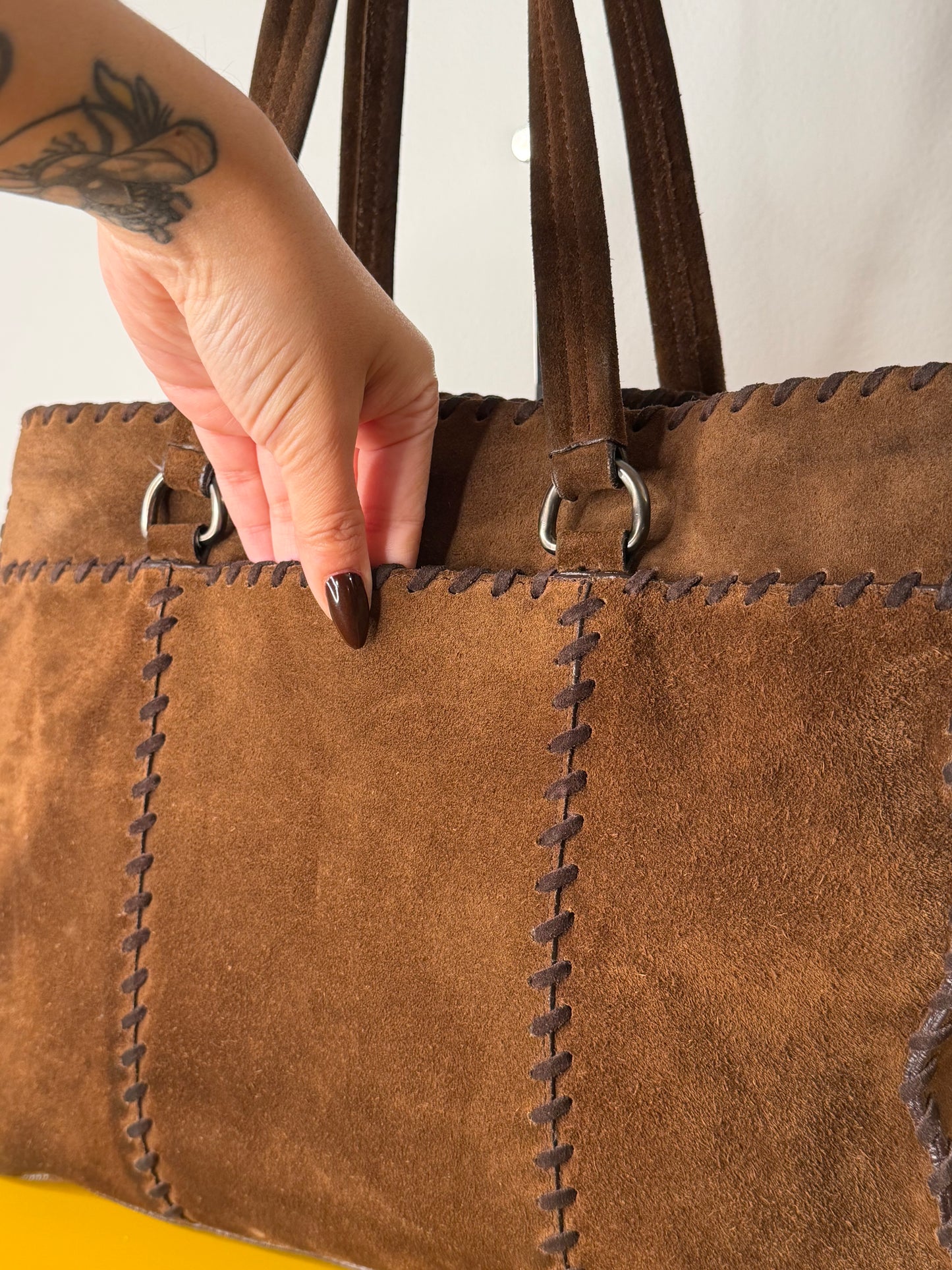 Prada tote suede