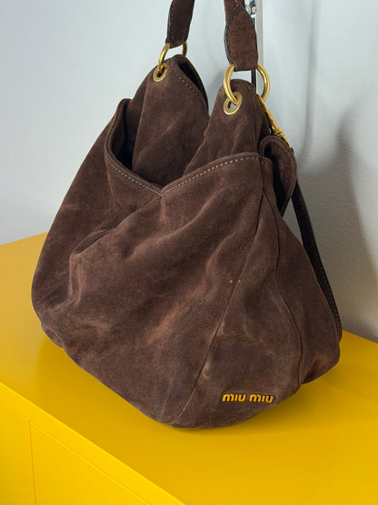 Miu Miu hobo suede